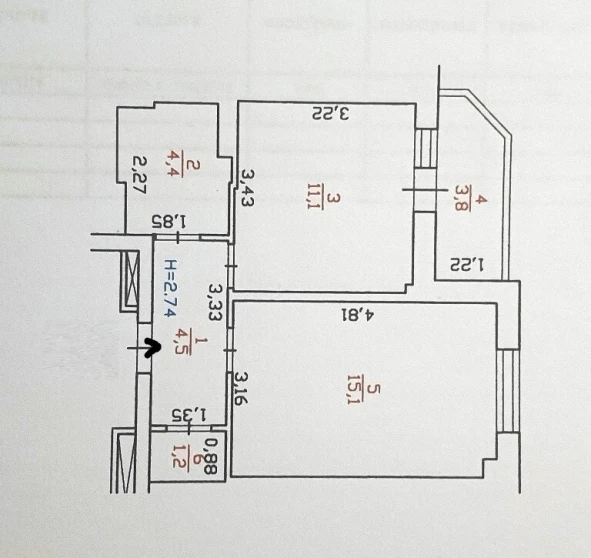 Фото 2. Однокімнатна квартира, продаж. Вишневе