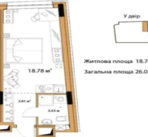 Photo 2. One-Room flat, for sale. Kyiv Шевченковский район, Vokzalna