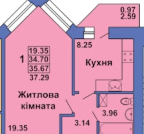 Photo 2. One-Room flat, for sale. Poltava Киевский