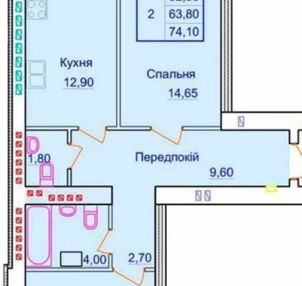Photo 1. Two-Room flat, for sale. Poltava Шевченковский (Октябрьский)
