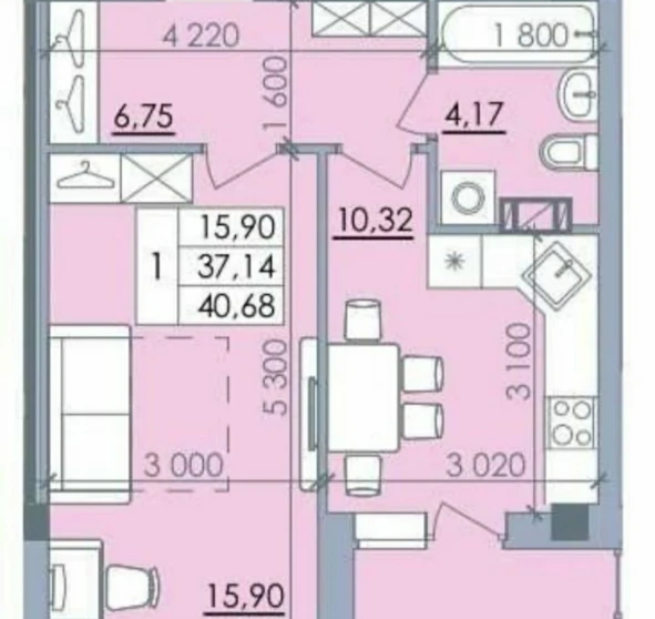 Foto 1. Monoambiente piso, en venta. Poltava Киевский