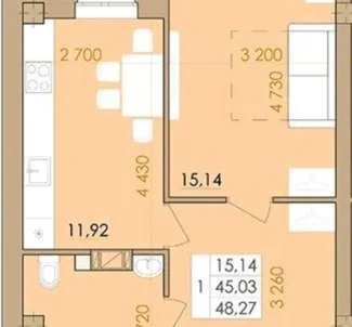 Fotografie 3. Garsonieră apartament, de vânzare. Poltava Шевченковский (Октябрьский)