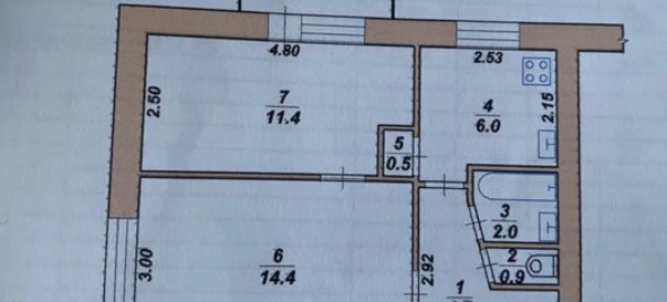 Фото 2. Двокімнатна квартира, продаж. Житомир Вокзал