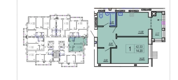 Photo 4. One-Room flat, for sale. Zhytomyr Центр