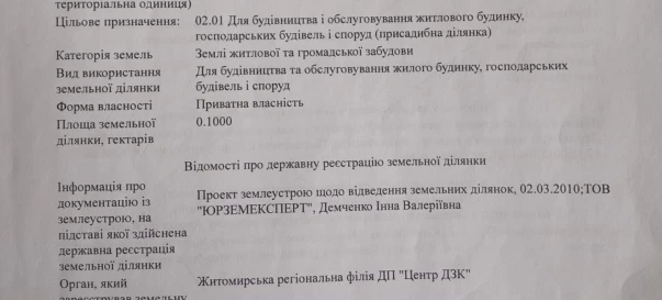 Фото 1. Ділянка, продаж. Житомир Передмістя