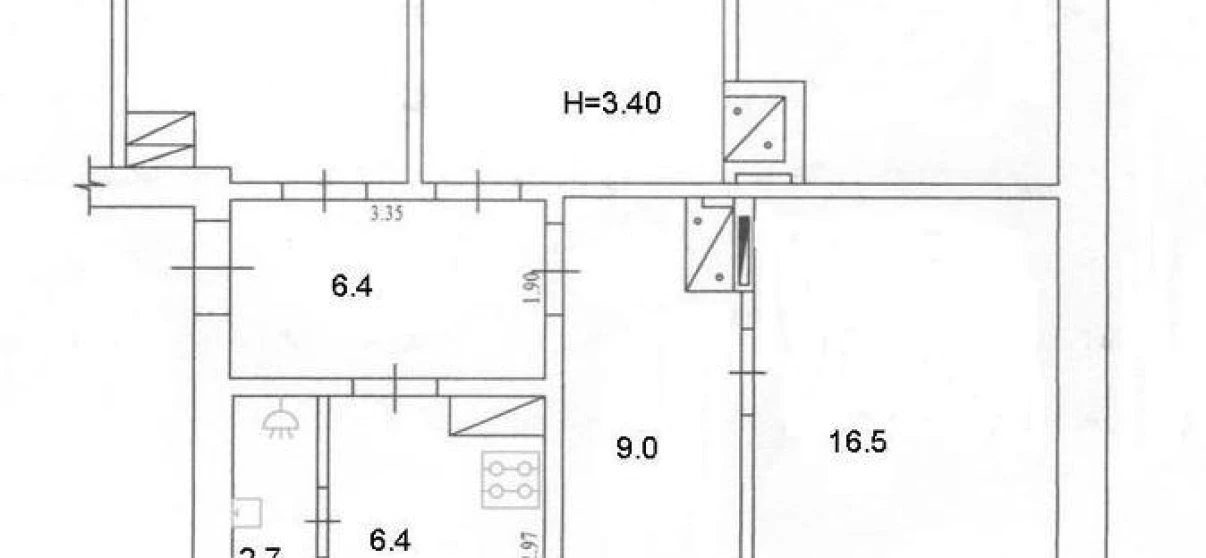 Фото Трикімнатна квартира, продаж. Полтава Киевский