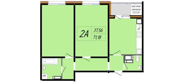 Fotografie 1. Două Camere apartament, de vânzare. Poltava Киевский