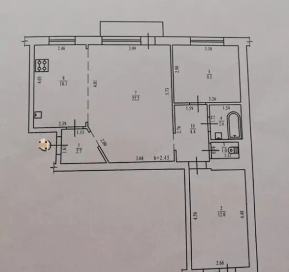 Fotografie 1. Trei Camere apartament, de vânzare. Poltava Шевченковский (Октябрьский)