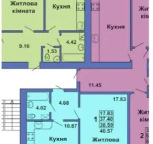 Фото 1. Однокімнатна квартира, продаж. Полтава Шевченковский (Октябрьский)