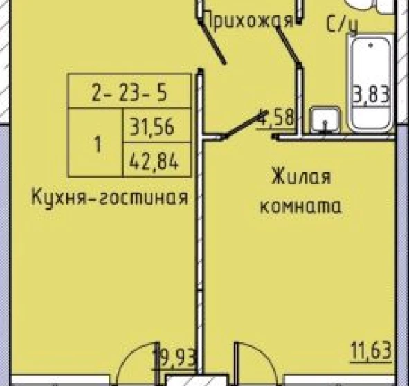 Zdjęcie 2. Dwupokojowe mieszkanie, na sprzedaż. Odesa Приморский