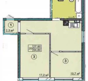 Fotografie 2. Două Camere apartament, de vânzare. Odesa Хаджибейский (Малиновский)