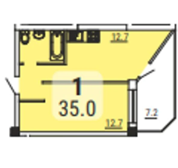Photo 1. One-Room flat, for sale. Odesa Хаджибейский (Малиновский)
