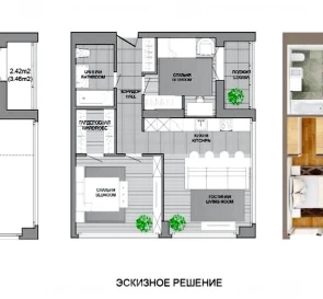 Фото 2. Трехкомнатная квартира, продажа. Минск Октябрьский