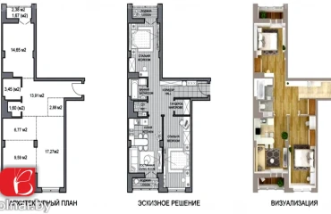 Фото Трикімнатна квартира, продаж. Мінськ Октябрьский