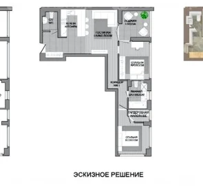 Фото 2. Трехкомнатная квартира, продажа. Минск Октябрьский