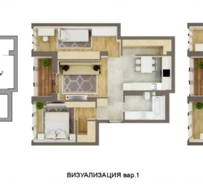 Фото 3. Трехкомнатная квартира, продажа. Минск Октябрьский