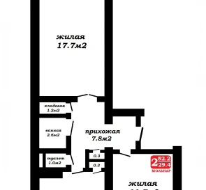 Photo 5. Two-Room flat, for sale. Yakhimoshchina