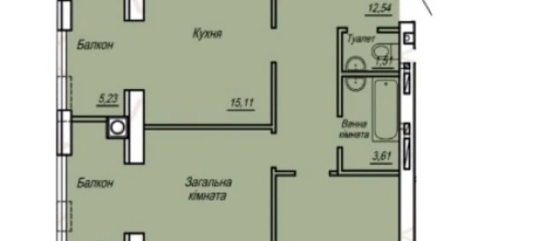 Фото 1. Двокімнатна квартира, продаж. Житомир Центр