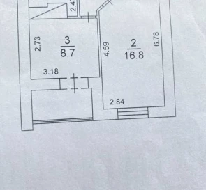 Фото 3. Однокімнатна квартира, продаж. Тарасівка