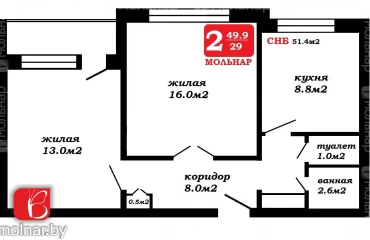 Фото Двухкомнатная квартира, продажа. Минск Московский