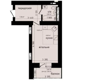 Fotografie 4. Garsonieră apartament, de vânzare. Kyiv Голосеевский район, Teremky
