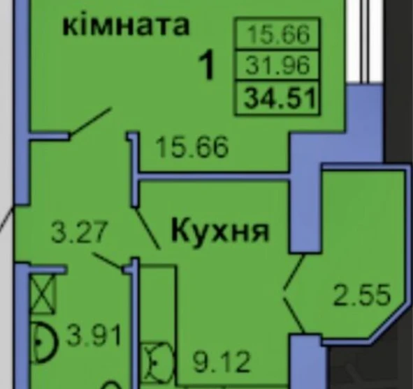 Фото 2. Однокомнатная квартира, продажа. Полтава Шевченковский (Октябрьский)