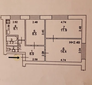 Фото 2. Трехкомнатная квартира, продажа. Киев Подільський
