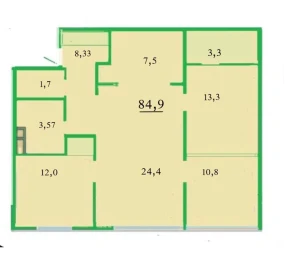 Fotografie 2. Trei Camere apartament, de vânzare. Kyiv Голосеевский