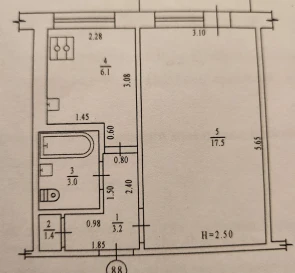 Zdjęcie 5. Kawalerka mieszkanie, na sprzedaż. Poltava Киевский