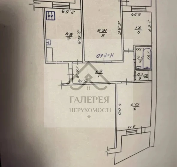 Фото 1. Трикімнатна квартира, продаж. Полтава Шевченковский (Октябрьский)