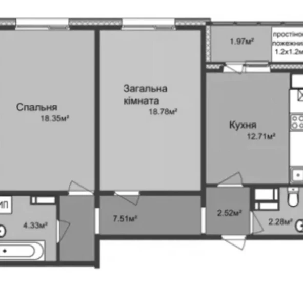 Fotografie 1. Două Camere apartament, de vânzare. Poltava Шевченковский (Октябрьский)