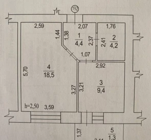 Fotografie 2. Garsonieră apartament, de vânzare. Poltava Шевченковский (Октябрьский)