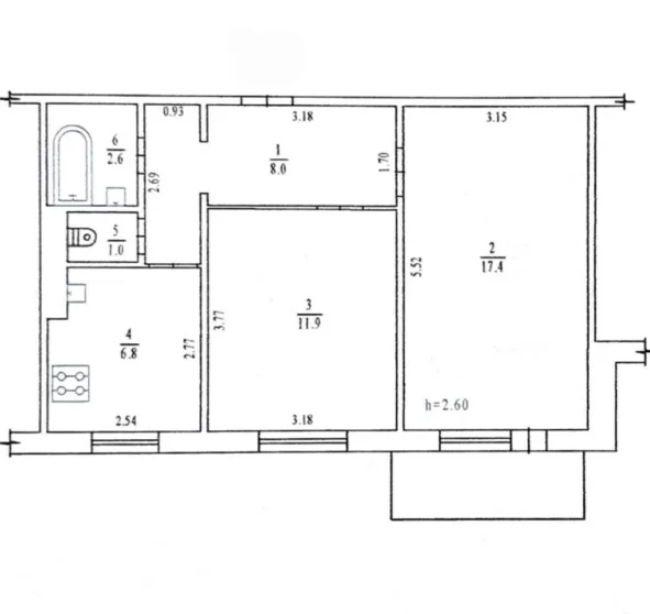 Fotografie 1. Două Camere apartament, de vânzare. Poltava Подольский