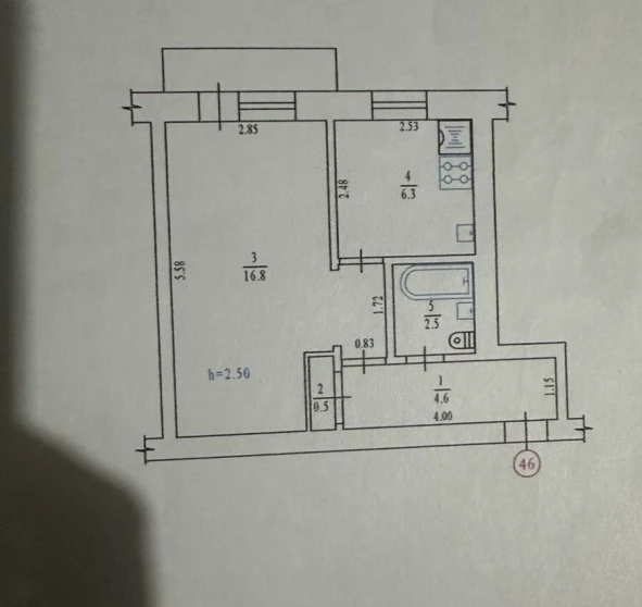 Photo 1. One-Room flat, for sale. Poltava