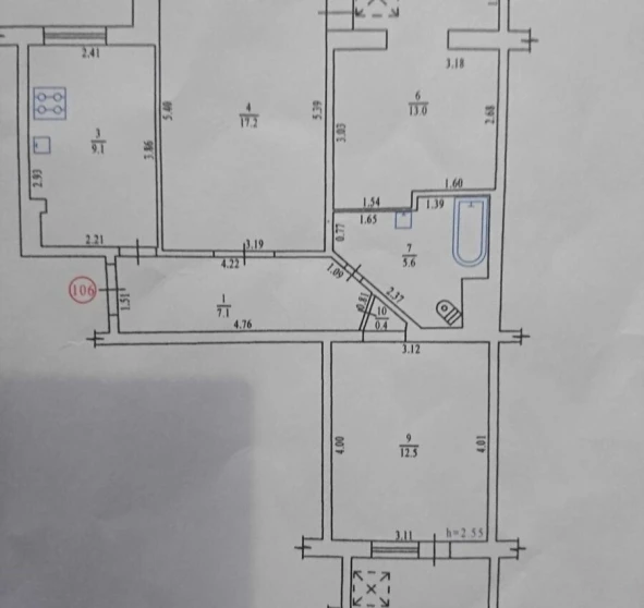 Фото 1. Трехкомнатная квартира, продажа. Полтава Подольский