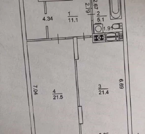 Photo 2. One-Room flat, for sale. Kyiv Дарницкий район, Slavutych