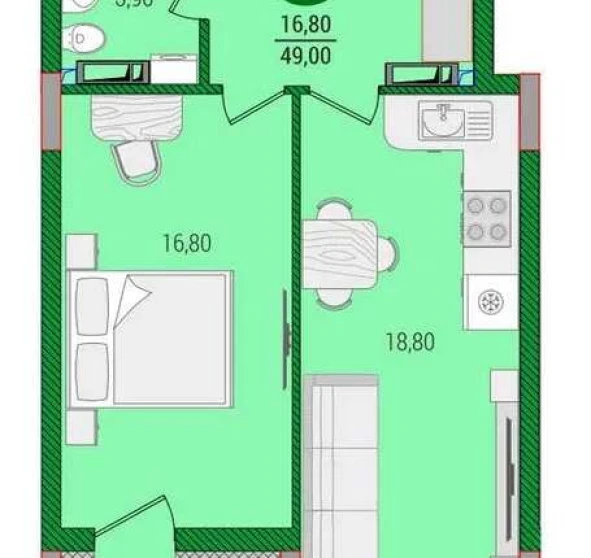 Photo 1. One-Room flat, for sale. Kyiv Деснянский район, Pochaiana