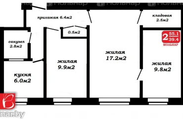 Photo Three-Room flat, for sale. Minsk Октябрьский
