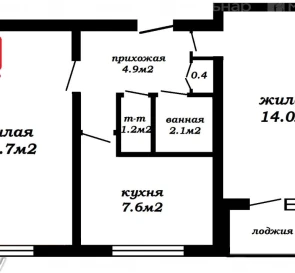 Foto 2. Dos Ambientes piso, en venta. Minsk Фрунзенский