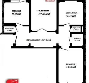 Фото 2. Трехкомнатная квартира, продажа. Минск Партизанский