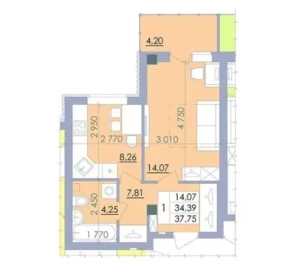 Photo 2. One-Room flat, for sale. Poltava Киевский