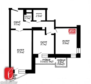 Фото 3. Двухкомнатная квартира, продажа. Минск Центральный