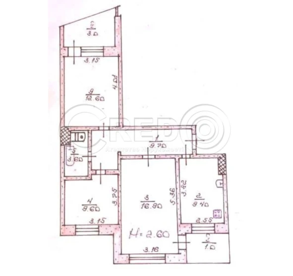 Фото 1. Трехкомнатная квартира, продажа. Кривой Рог Саксаганський