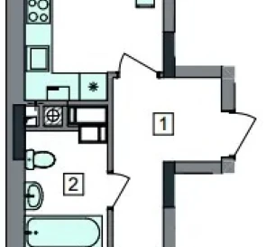 Foto 3. Monoambiente piso, en venta. Kriukivshchyna Добрая