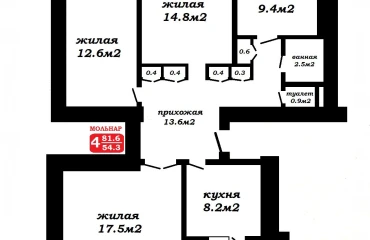 Фото Четырехкомнатная квартира, продажа. Минск Партизанский