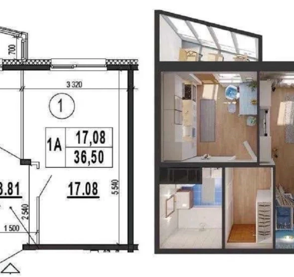 Foto 1. Monoambiente piso, en venta. Kyiv Дарницкий район, Pozniaky