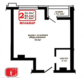 Фото 3. Двокімнатна квартира, продаж. Мінськ Ігоря Лученка