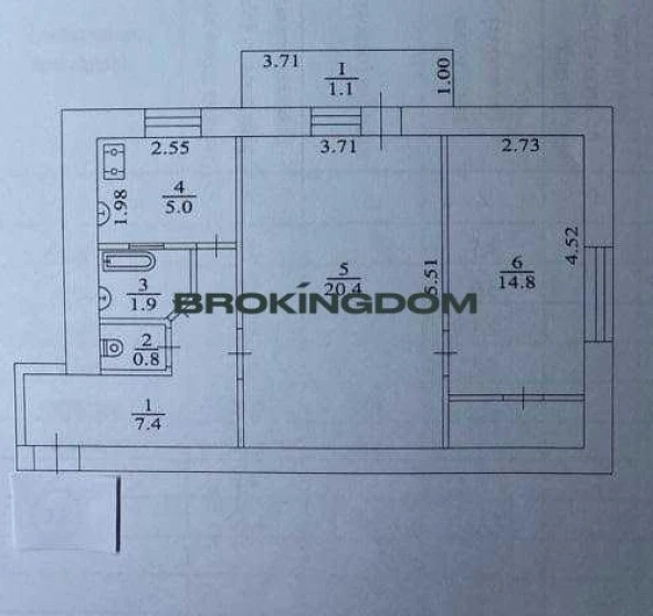 Zdjęcie 1. Dwupokojowe mieszkanie, na sprzedaż. Kyiv Шевченківський