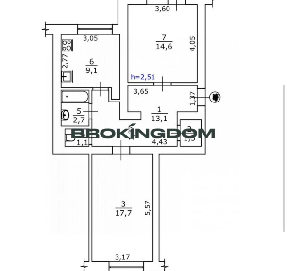 Zdjęcie 1. Dwupokojowe mieszkanie, na sprzedaż. Kyiv Шевченківський