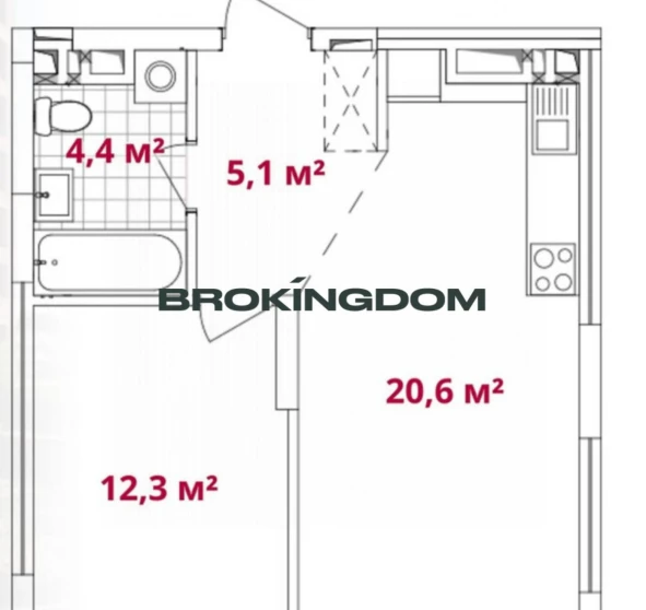 Fotografie 1. Garsonieră apartament, de vânzare. Kyiv Podilskyi